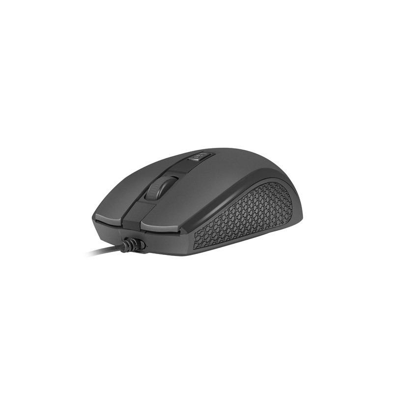 Mysz przewodowa Natec Hoopoe 2 optyczna 1600 DPI czarna | PartsPC.pl