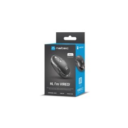 Mysz przewodowa Natec Vireo 2 optyczna 1000 DPI czarna | PartsPC.pl