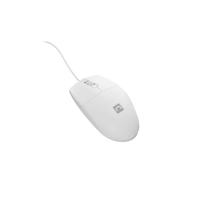 Mysz przewodowa Natec RUFF 2 1000 DPI biała | PartsPC.pl