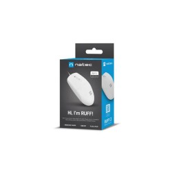 Mysz przewodowa Natec RUFF 2 1000 DPI biała | PartsPC.pl