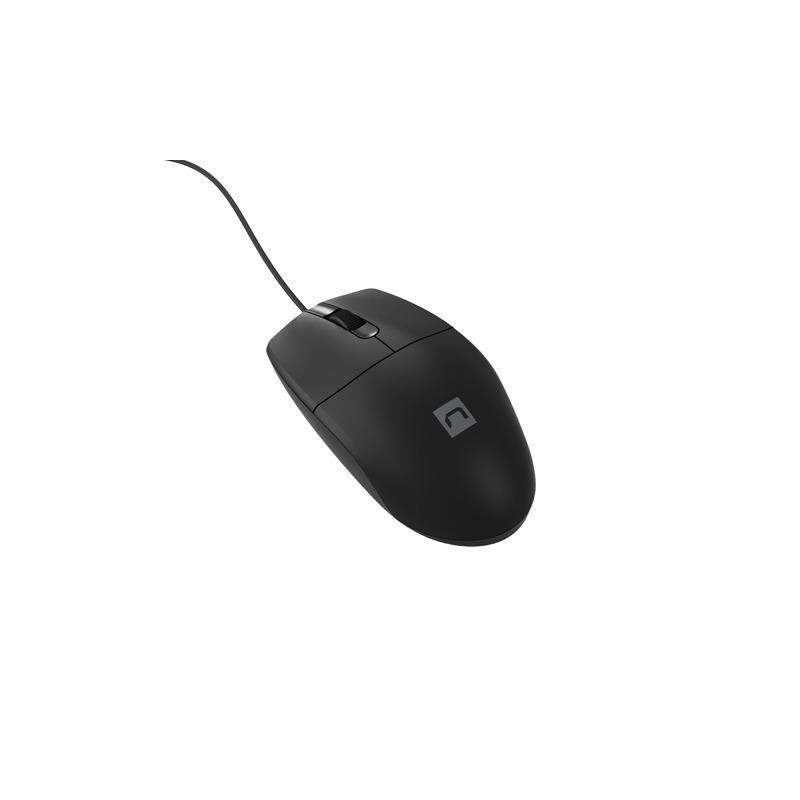 Mysz przewodowa Natec RUFF PLUS 1200 DPI czarna | PartsPC.pl