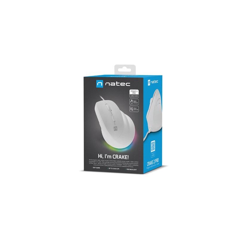 Mysz przewodowa Natec Crake 2 PRO 12800dpi wertykalna progra… | PartsPC.pl