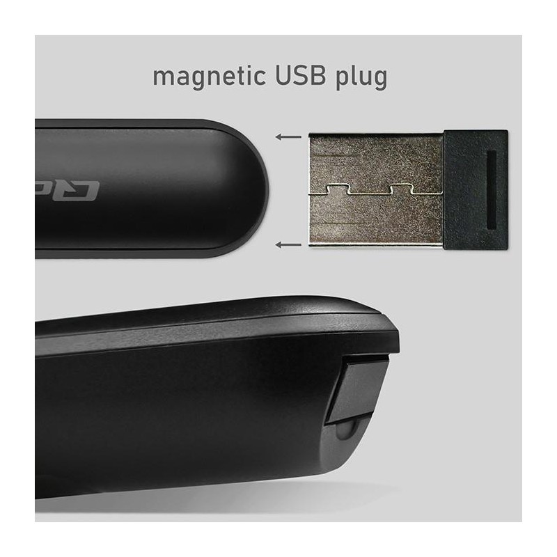 Wskaźnik Qoltec laserowy | Prezenter 4w1 | USB 3.0 | 2.4GHz | 100m