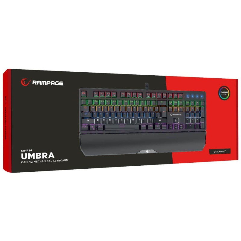 Klawiatura przewodowa Rampage KB-R86 gamingowa mechaniczna U… | PartsPC.pl