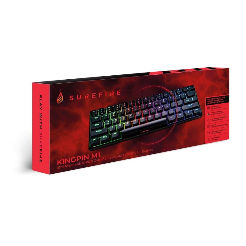 Klawiatura przewodowa SureFire KingPin M1 gamingowa 60% RGB … | PartsPC.pl