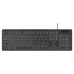 Klawiatura przewodowa SAVIO KB-04 podświetlana LED | PartsPC.pl