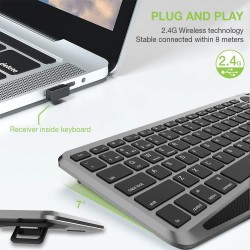 Klawiatura bezprzewodowa Techly Dualna BT/RF Touchpad LED RG… | PartsPC.pl