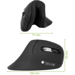 Mysz bezprzewodowa Techly 2.4GHz RF USB pionowa 3200dpi opty… | PartsPC.pl