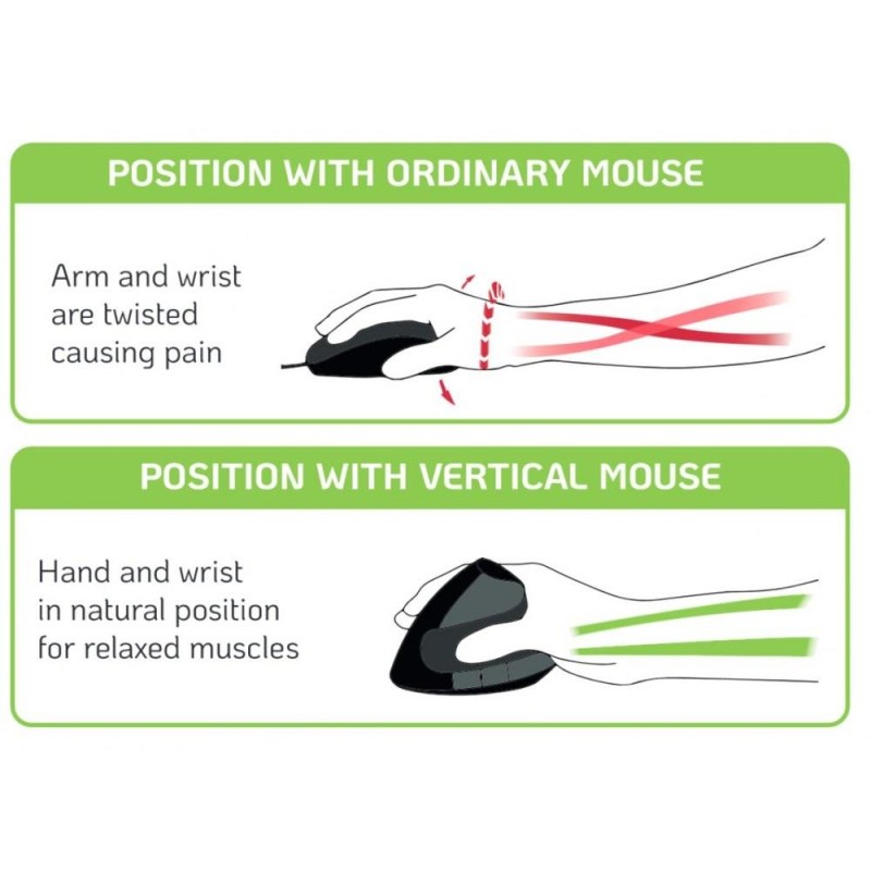 Mysz przewodowa Techly Ergonomiczna Optyczna 1000dpi | PartsPC.pl