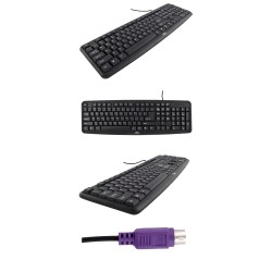 Klawiatura przewodowa Titanum TK102 PS/2 czarna | PartsPC.pl