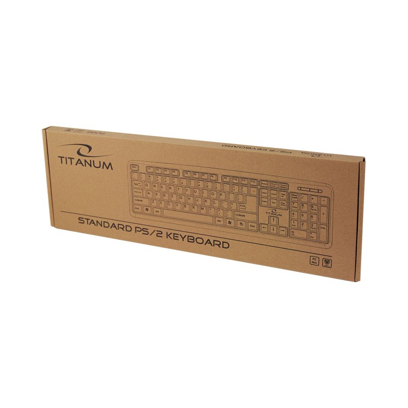 Klawiatura przewodowa Titanum TK102 PS/2 czarna | PartsPC.pl