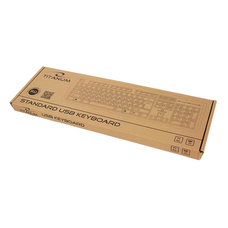Klawiatura przewodowa Titanum TKR101 USB RUSSIAN czarna | PartsPC.pl