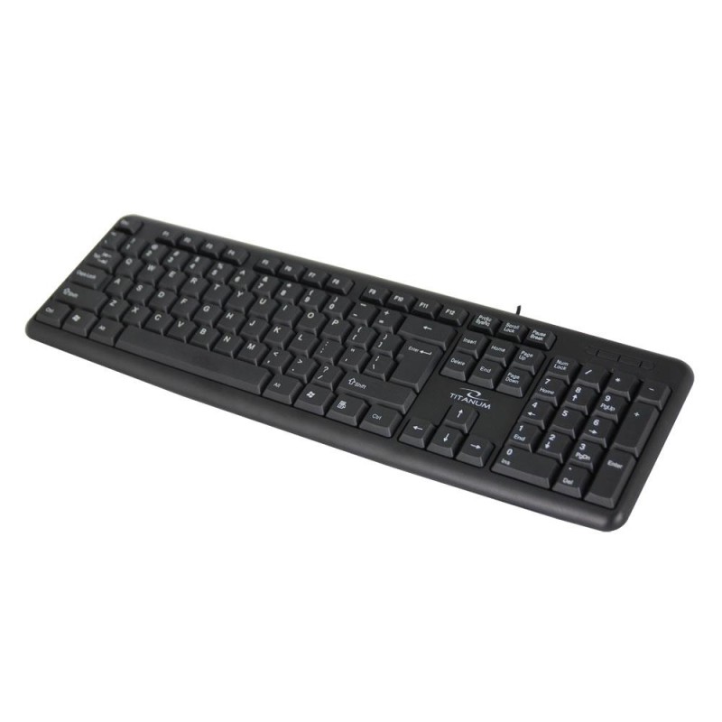 Klawiatura przewodowa Titanum TK101 USB czarna | PartsPC.pl