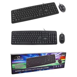 Zestaw przewodowy klawiatura + mysz Titanum SALEM USB czarny… | PartsPC.pl