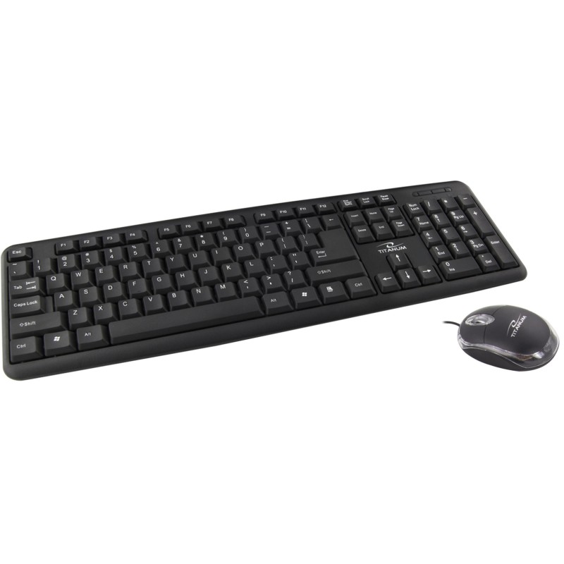 Zestaw przewodowy klawiatura + mysz Titanum SALEM USB czarny… | PartsPC.pl