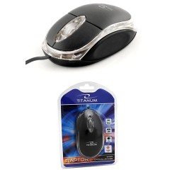 Mysz przewodowa Titanum 3D RAPTOR TM102K optyczna czarno-prz… | PartsPC.pl