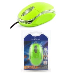 Mysz przewodowa Titanum 3D RAPTOR TM102G optyczna zielono-pr… | PartsPC.pl