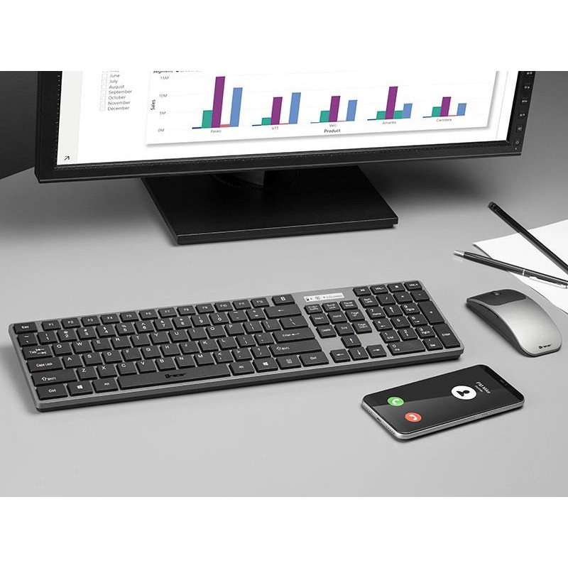 Zestaw bezprzewodowy klawiatura + mysz Tracer Set RF Nano | PartsPC.pl
