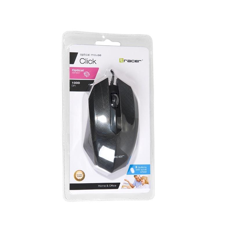 Mysz przewodowa Tracer Click optyczna szara | PartsPC.pl