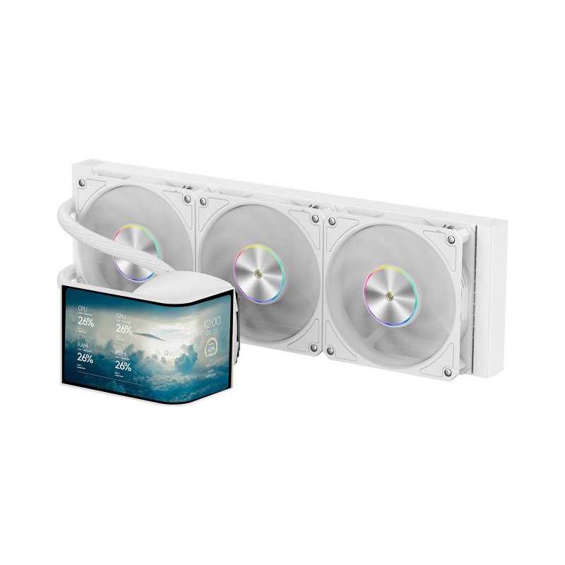 Chłodzenie wodne KRUX HydroArc 360 White ARGB LCD (KRXE011) … | PartsPC.pl