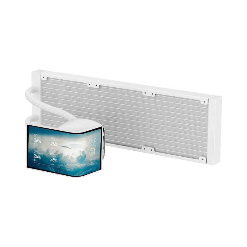 Chłodzenie wodne KRUX HydroArc 360 White ARGB LCD (KRXE011) … | PartsPC.pl