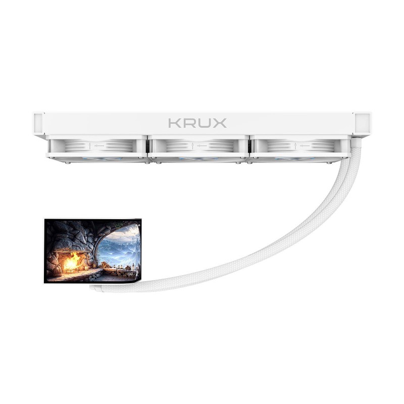 Chłodzenie wodne KRUX HydroArc 360 White ARGB LCD (KRXE011) … | PartsPC.pl
