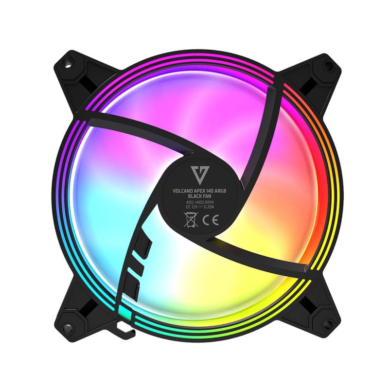 Wentylator Modecom Volcano APEX 140 ARGB FAN czarny | PartsPC.pl