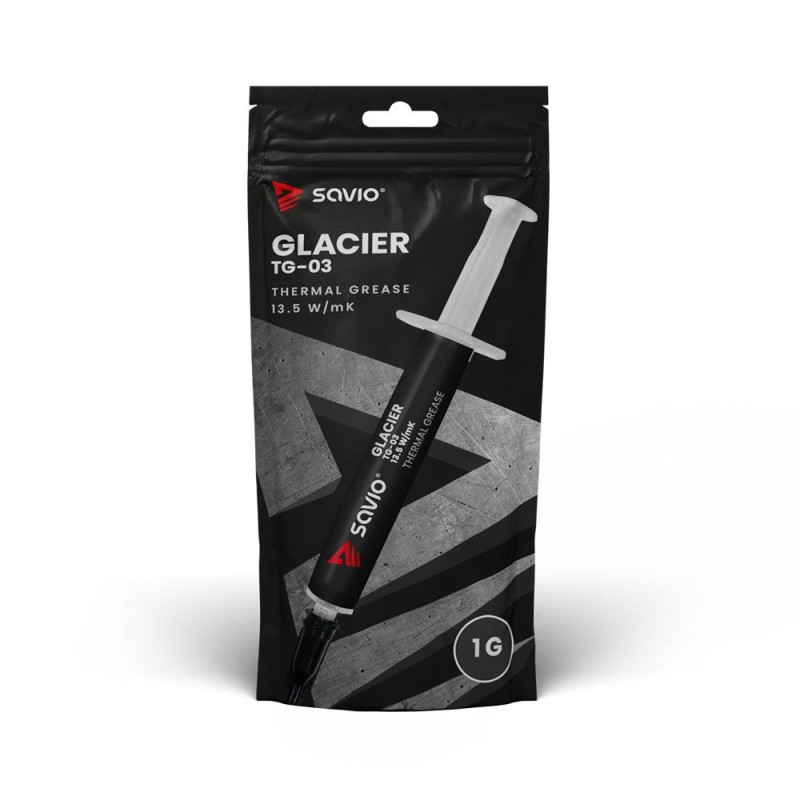 Savio Pasta termoprzewodząca Glacier 13,5 W/mK, 1g TG-03 | PartsPC.pl