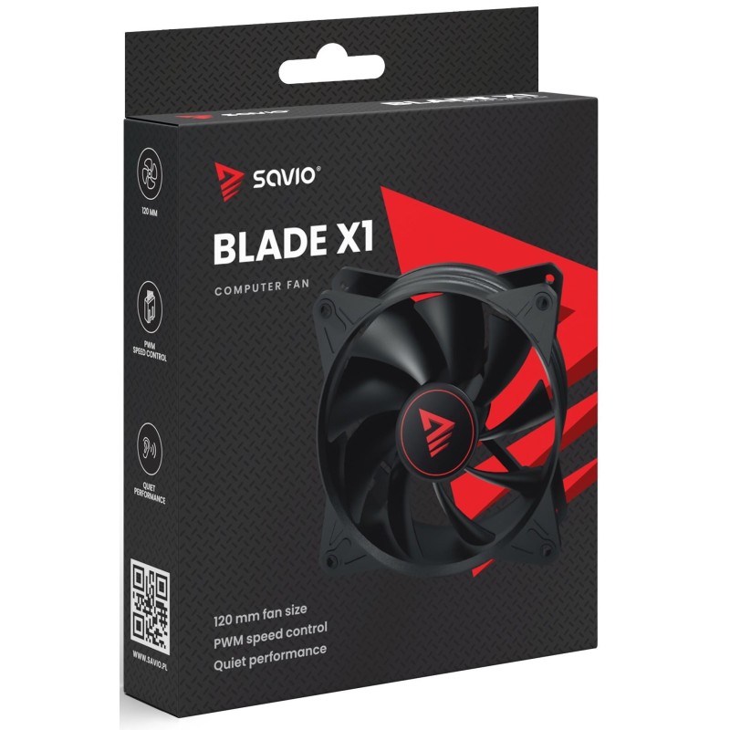 Wentylator SAVIO BLADE 120mm 4-pin PWM | PartsPC.pl