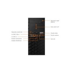 Serwer ADAX XADA T100 /E-2314/16GB/SSD480GB/S_RAID/550W/3Y