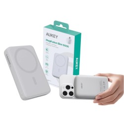 PB-MS04 White Qi2 MagSafe PowerBank 10000mAh 20W PD | PartsPC.pl