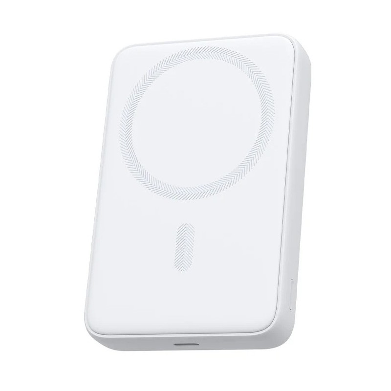 PB-MS04 White Qi2 MagSafe PowerBank 10000mAh 20W PD | PartsPC.pl