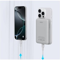 PB-MS04 White Qi2 MagSafe PowerBank 10000mAh 20W PD | PartsPC.pl