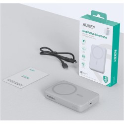 PB-MS04 White Qi2 MagSafe PowerBank 10000mAh 20W PD | PartsPC.pl