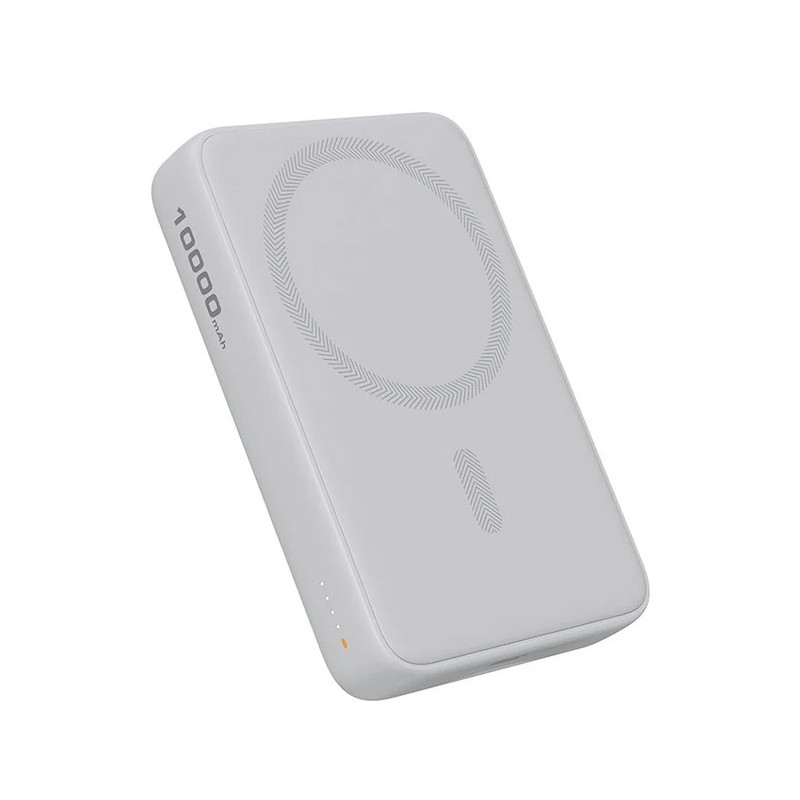 PB-MS04 White Qi2 MagSafe PowerBank 10000mAh 20W PD | PartsPC.pl