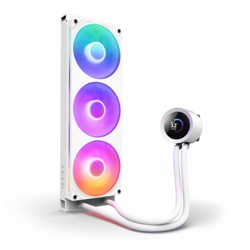 Chłodzenie wodne Kraken plus 360 RGB LCD białe | PartsPC.pl