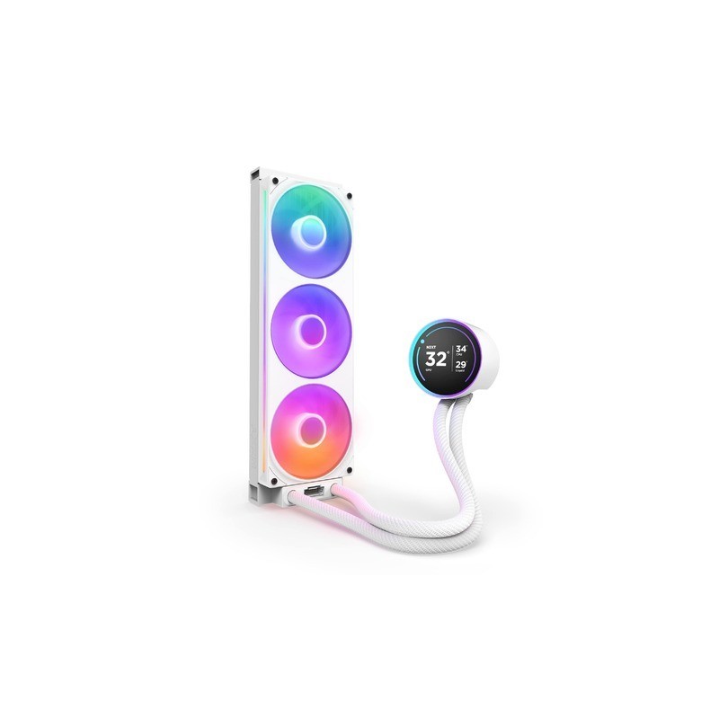 Chłodzenie wodne Kraken elite 360 RGB V2 LCD białe | PartsPC.pl