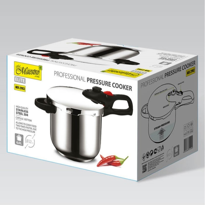 Szybkowar / garnek ciśnieniowy 6l, 22cm, 80kPa MR-2902 | PartsPC.pl
