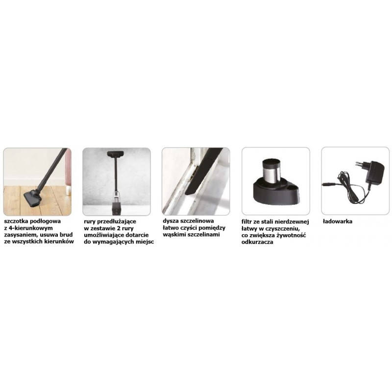 Odkurzacz pionowy bezprzewodowy 2w1  MR-615 | PartsPC.pl