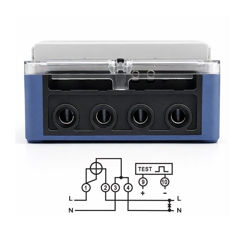 Jednofazowy miernik zużycia energii | 230V | 5(60)A | LCD | PartsPC.pl