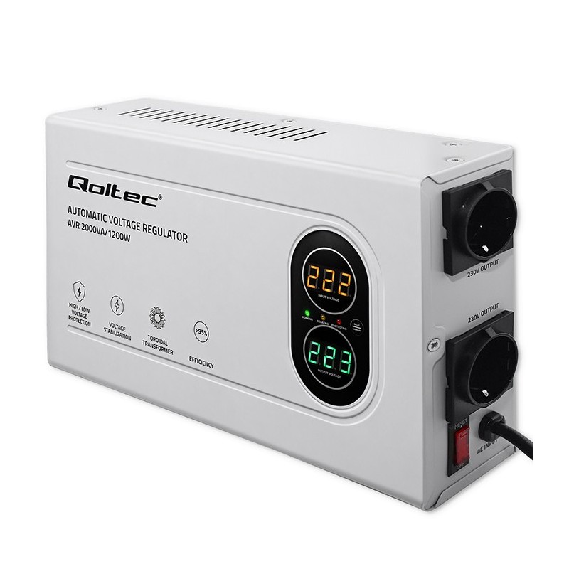 Stabilizator napięcia AVR 2000VA | 1200W | Toroidalny transf… | PartsPC.pl