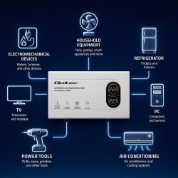 Stabilizator napięcia AVR 2000VA | 1200W | Toroidalny transf… | PartsPC.pl