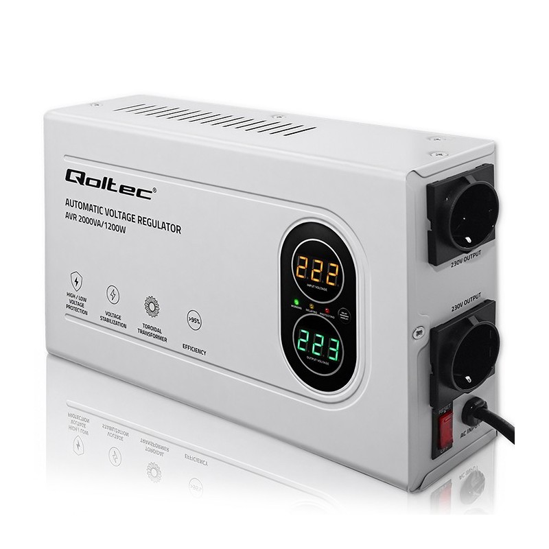 Stabilizator napięcia AVR 2000VA | 1200W | Toroidalny transf… | PartsPC.pl