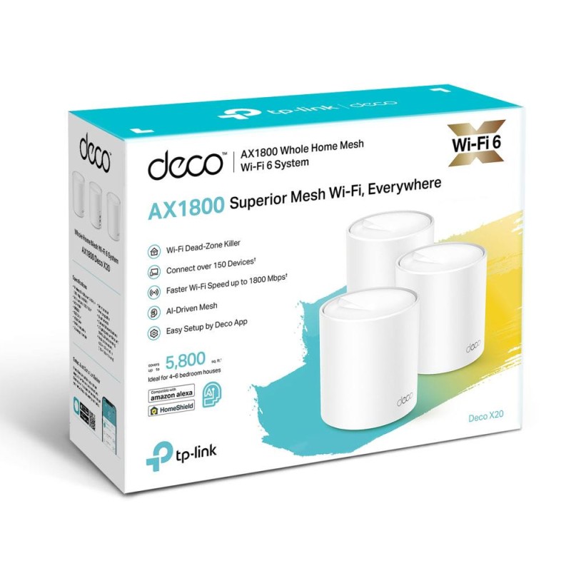 System Mesh TP-Link Deco X20 AX1800 V4, Wi-Fi 6, 2xLAN/WAN 1… | PartsPC.pl