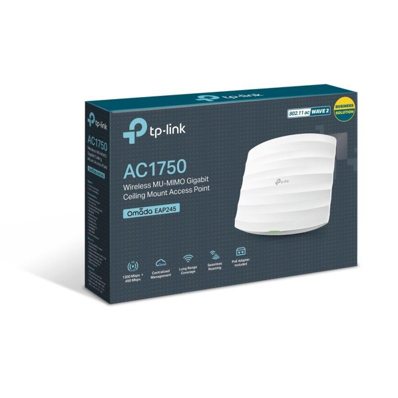 Access Point TP-Link EAP245 V3 AC1750 2xLAN Gb PoE sufitowy | PartsPC.pl