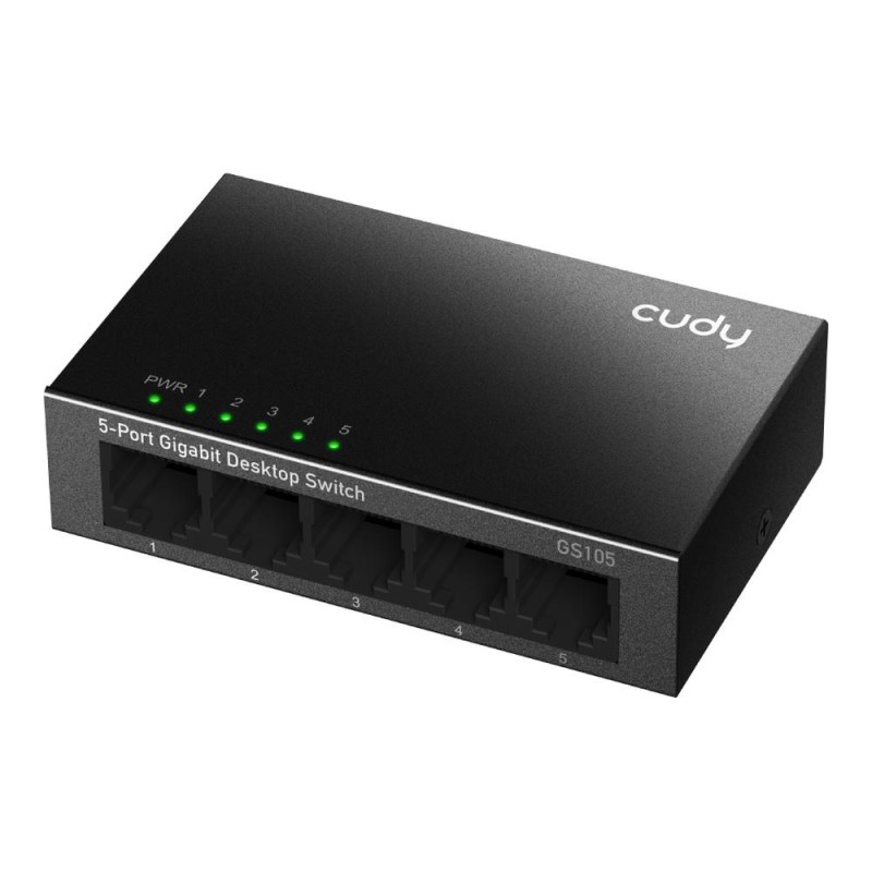 CUDY GS105 | przełącznik sieciowy, 5-portowy, Gigabit, Metalowa obudowa