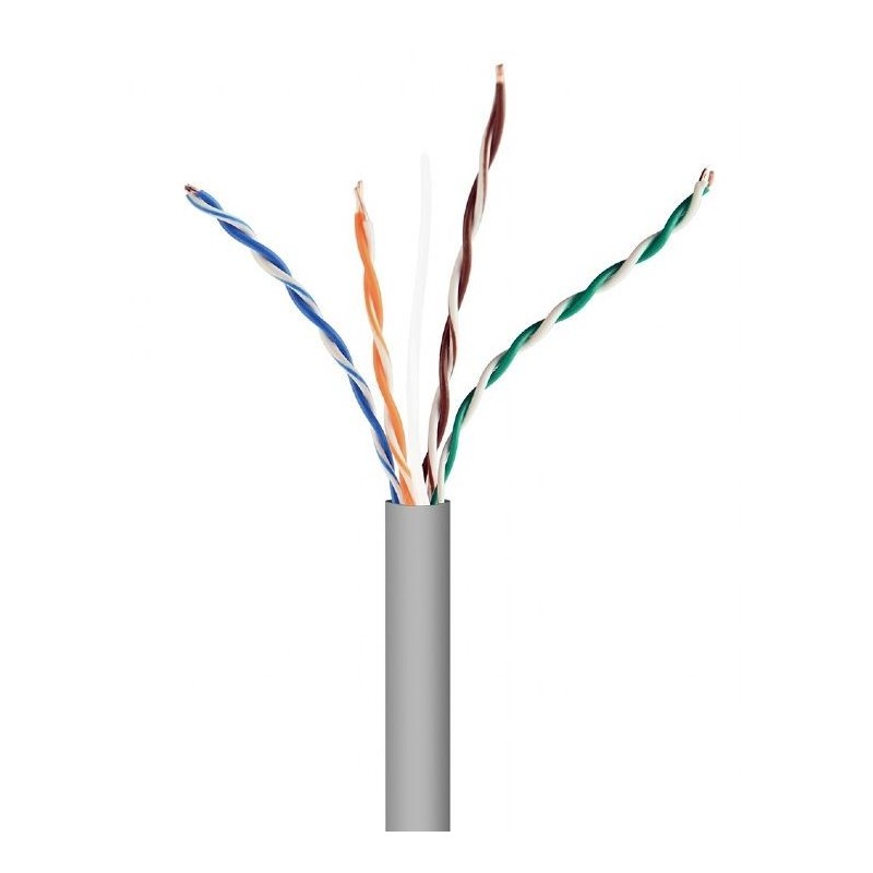 Kabel UTP drut kat. 5e (CCA) 305m szary | PartsPC.pl