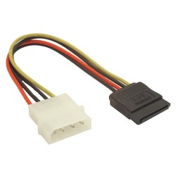 Kabel SATA zasilający 0,15M MOLEX->SATA | PartsPC.pl