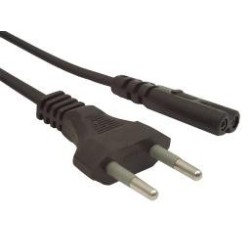 Kabel zasilajacy do notebooka C8 2pin 1.8M VDE | PartsPC.pl