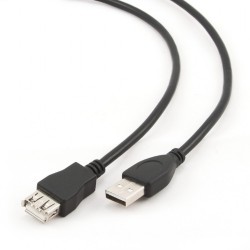 Przedłużacz USB 2.0 typu AM-AF 4.5m czarny | PartsPC.pl